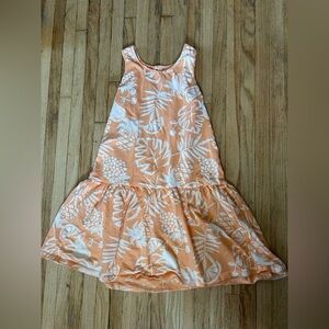 George Kids Dress in Orange and White Floral